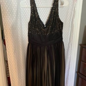 Black and nude a-line formal dress